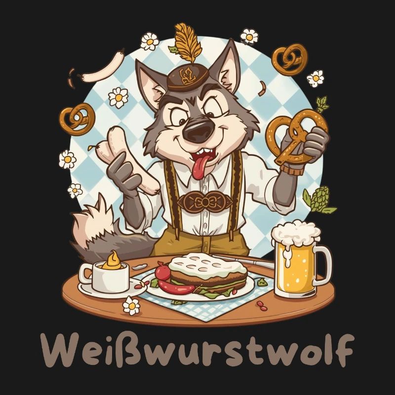 Weißwurstwolf Kochheld Bavarian