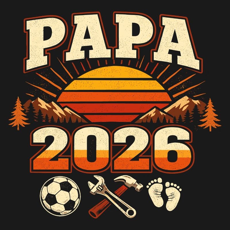 Papa 2026 Loading Geschenk Werdender Vater