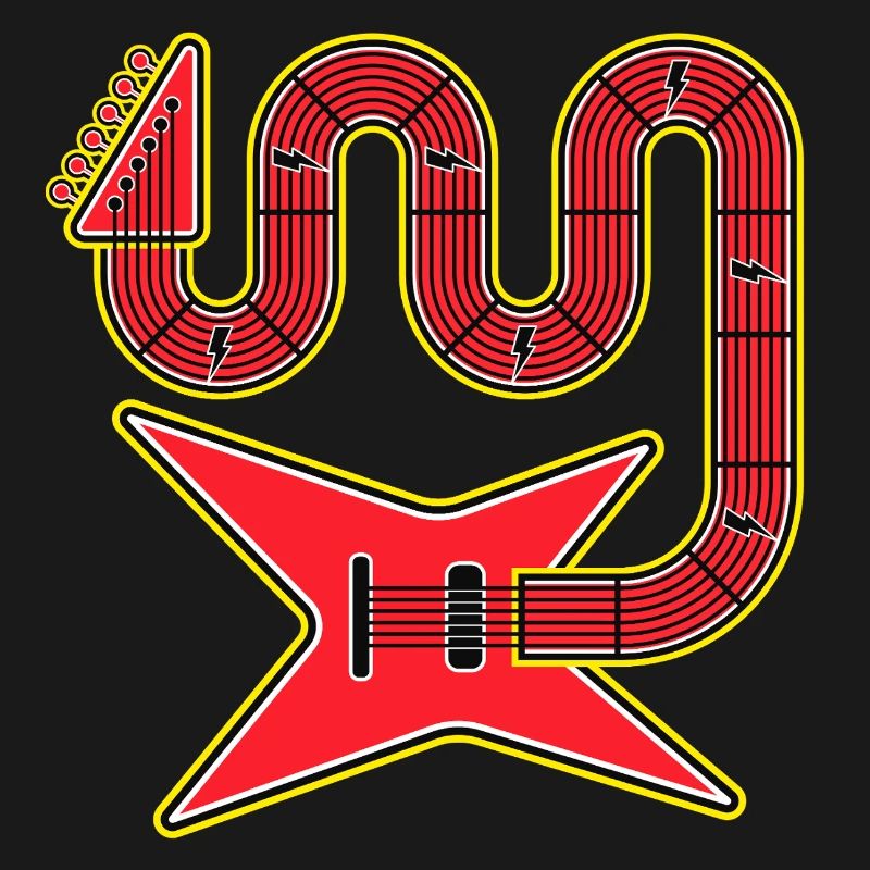 Rote Abstract Shape E-Gitarre