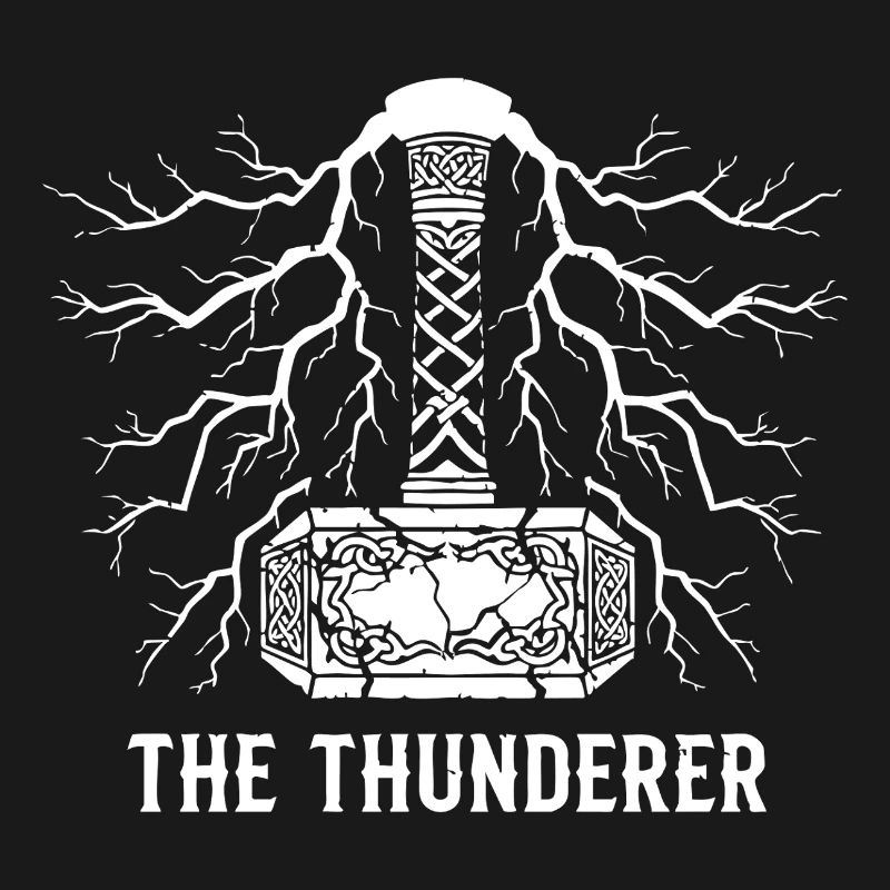 Der Donnerer Thors Hammer Mjölnir Blitz