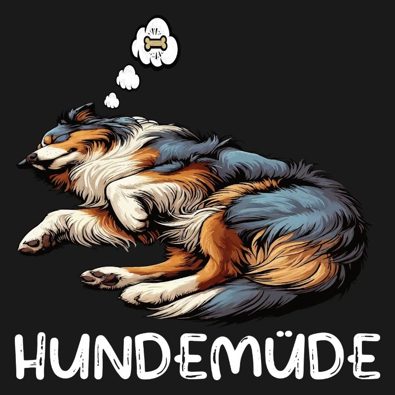 Hundemüde Australian Shepherd Aussie Aussiehalter