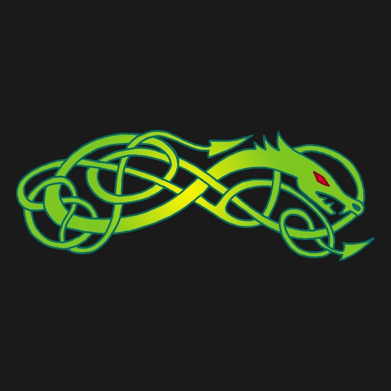 Serpent celte vert