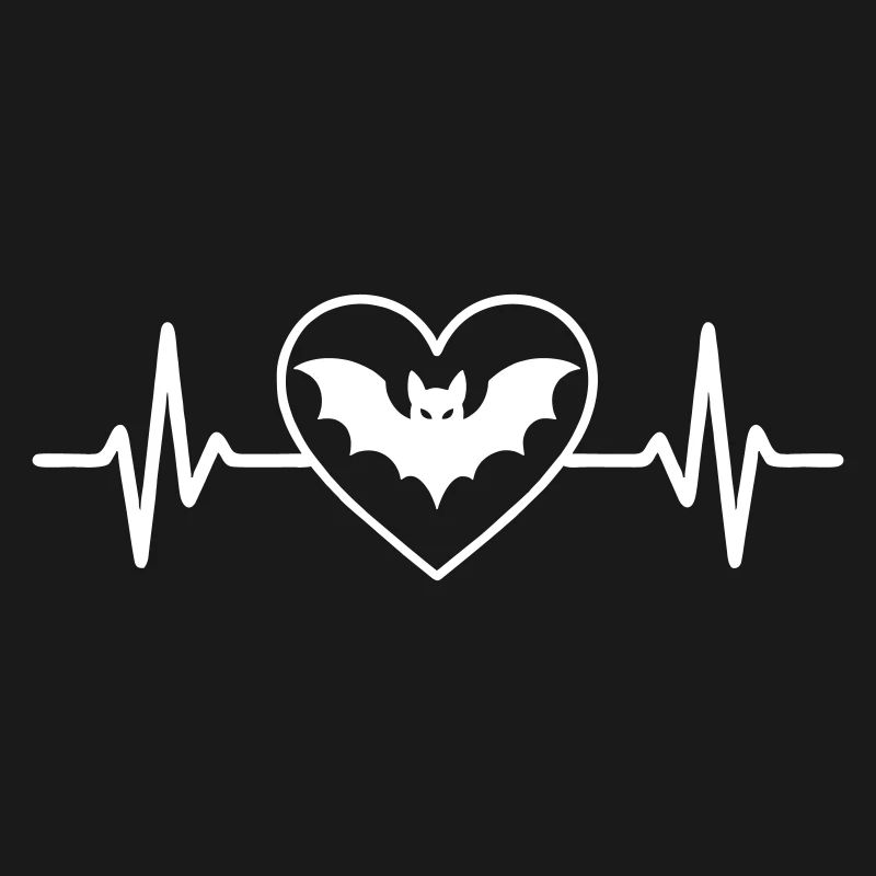 Fledermaus Halloween Herz