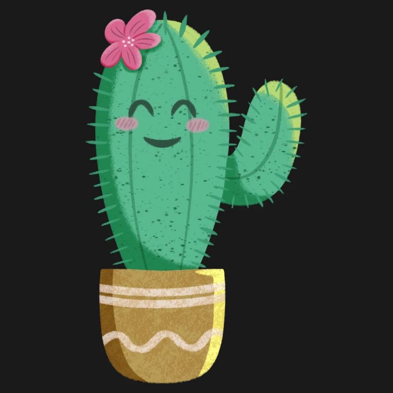 Cactus mignon avec fleur