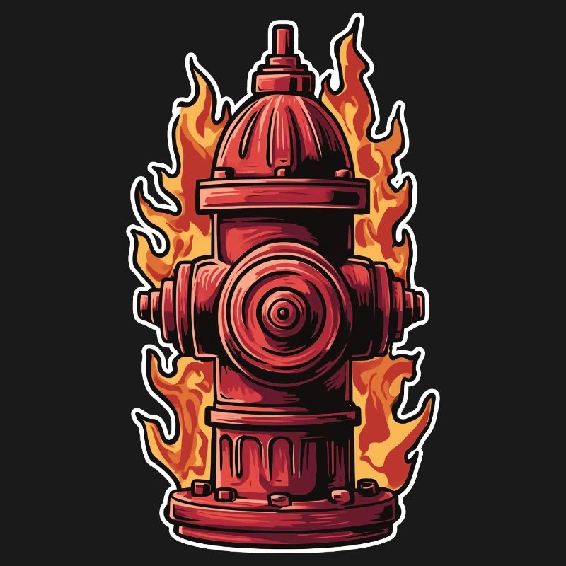 Fire Brigade Dad T-Shirt Gift Fire Brigade Fire Hydrant