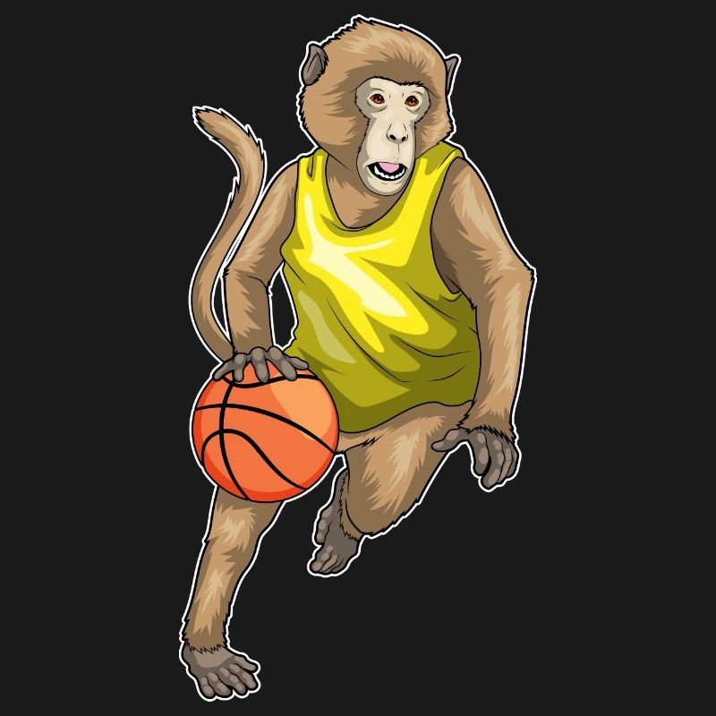 Singe Basketteur Basketteur