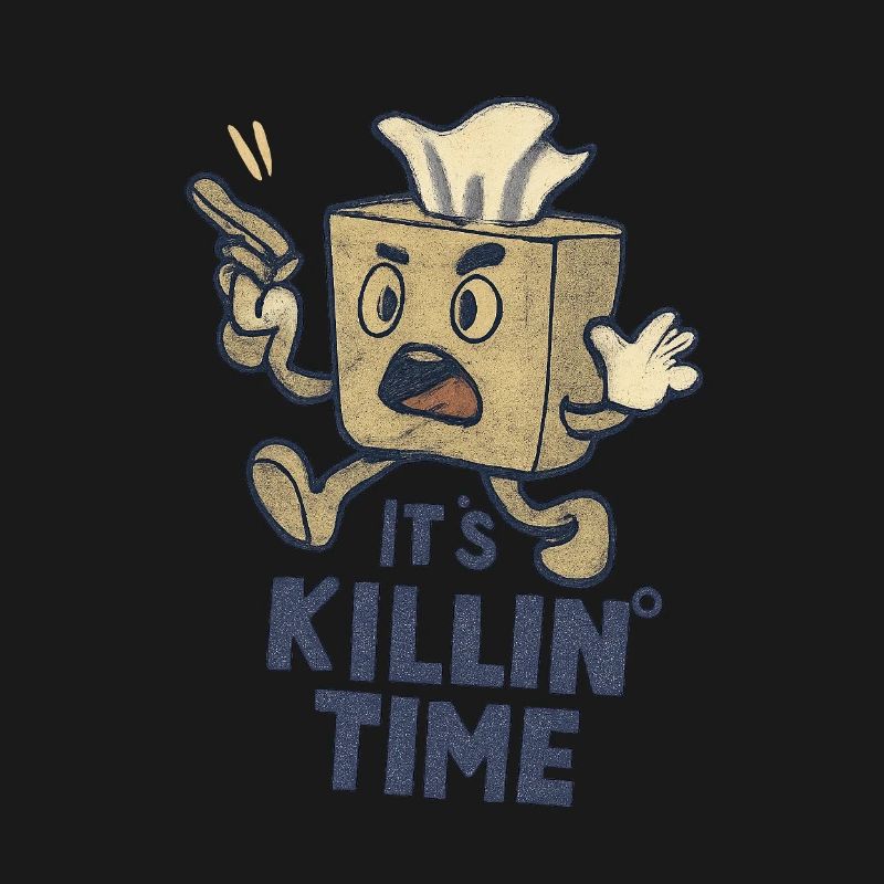 Angry Tissue Box with Gun - It's Killin' Time