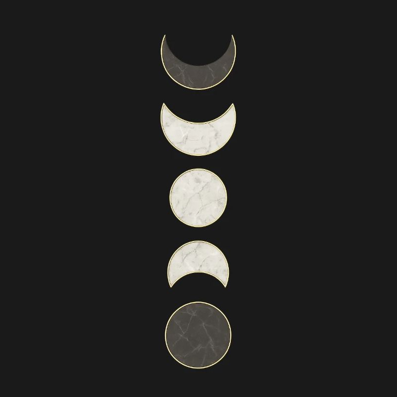 Moon Phases Marble Pattern