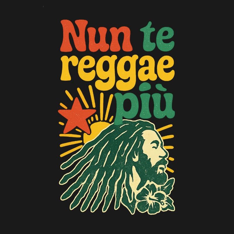 Design reggae rasta avec un message positif