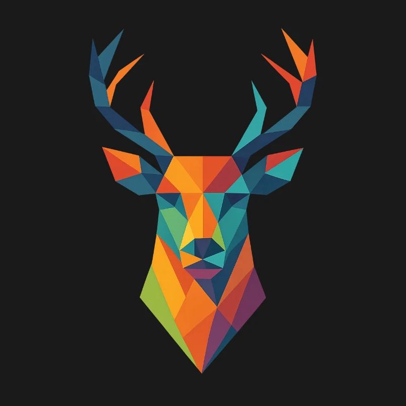 Hirsch | Tête de cerf Impression / Impression / Design