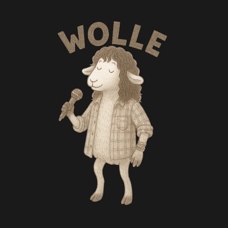 Wolle Schaf mit Mikrofon