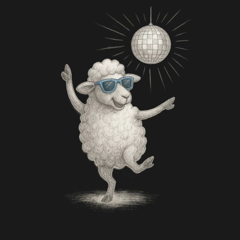 Disco Schaf mit Sonnenbrille
