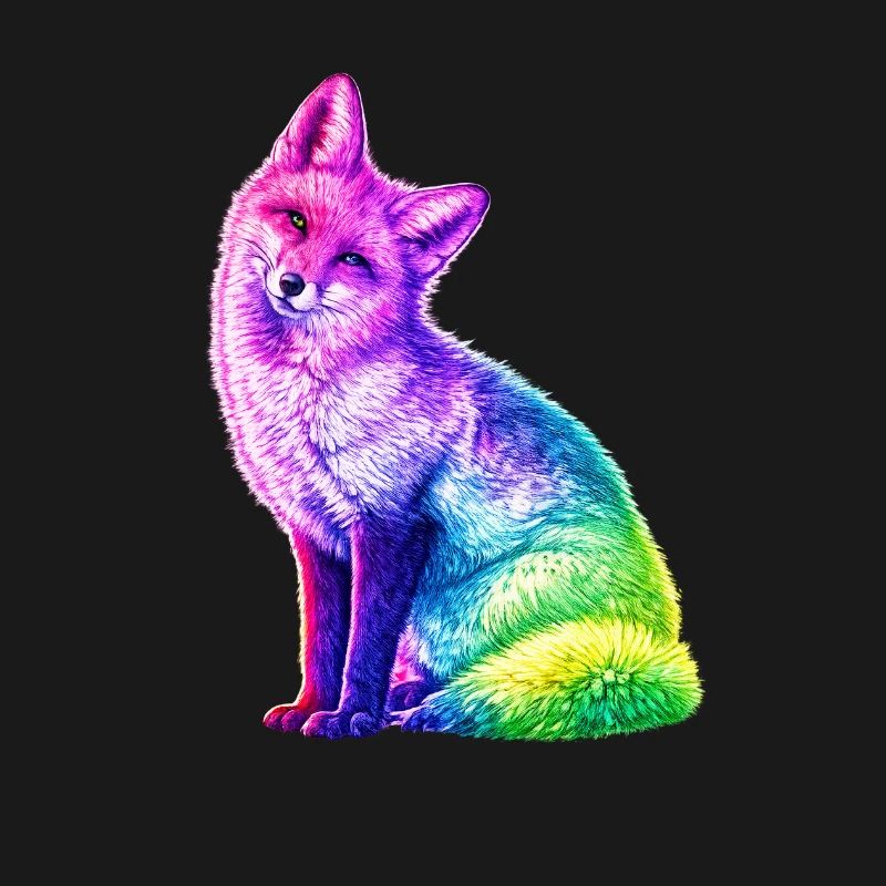Regenbogenfuchs Farbkunst