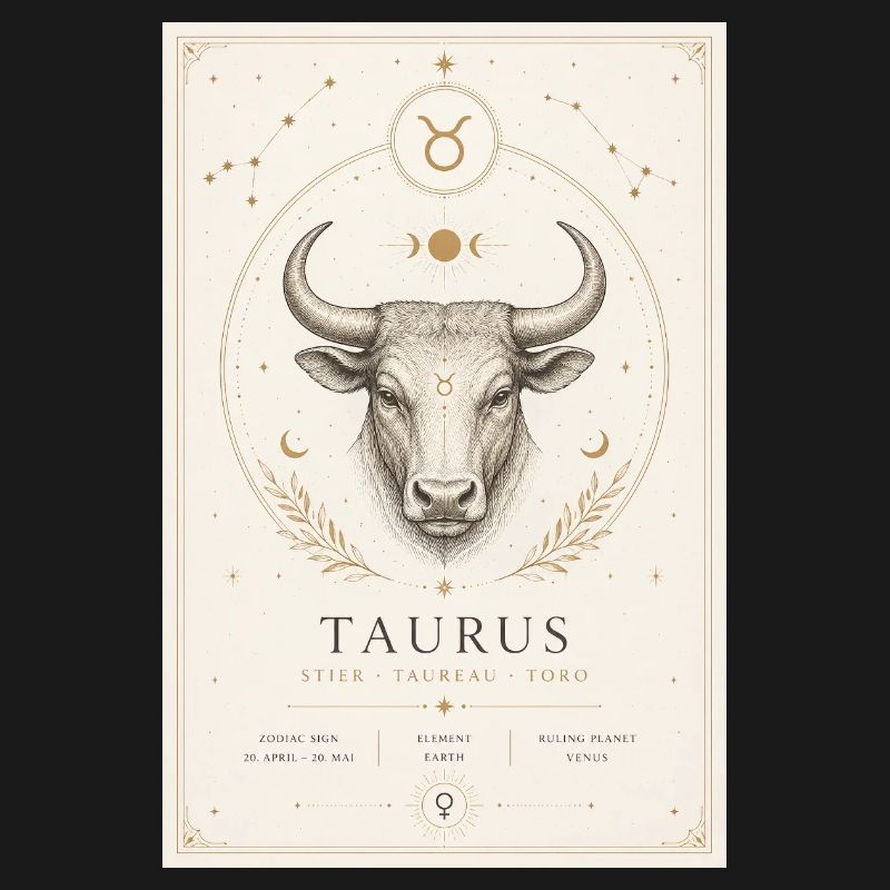 Stier Sternzeichen Kosmos-Illustration