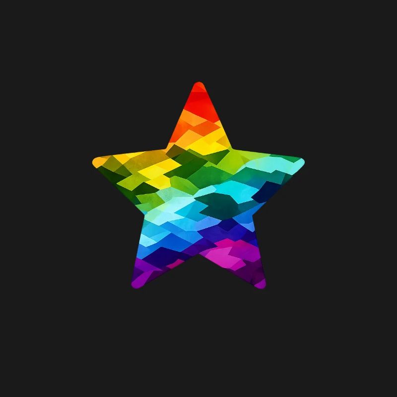 Rainbow Mosaic Star