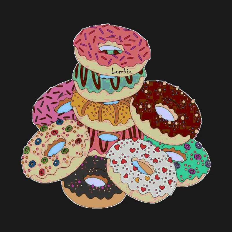 Pyramide der Regenbogen-Donuts