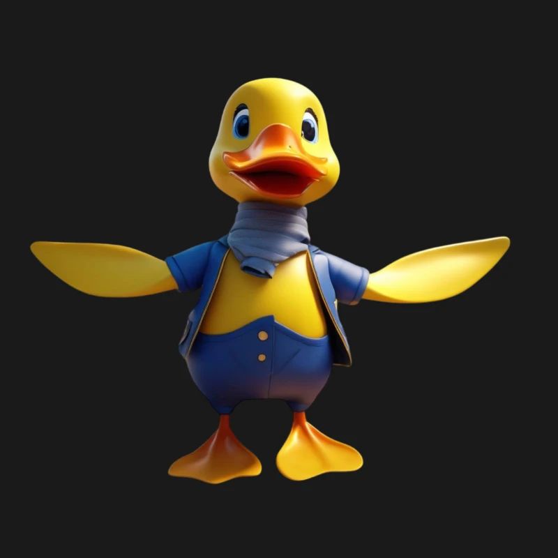 Canard élégant en écharpe
