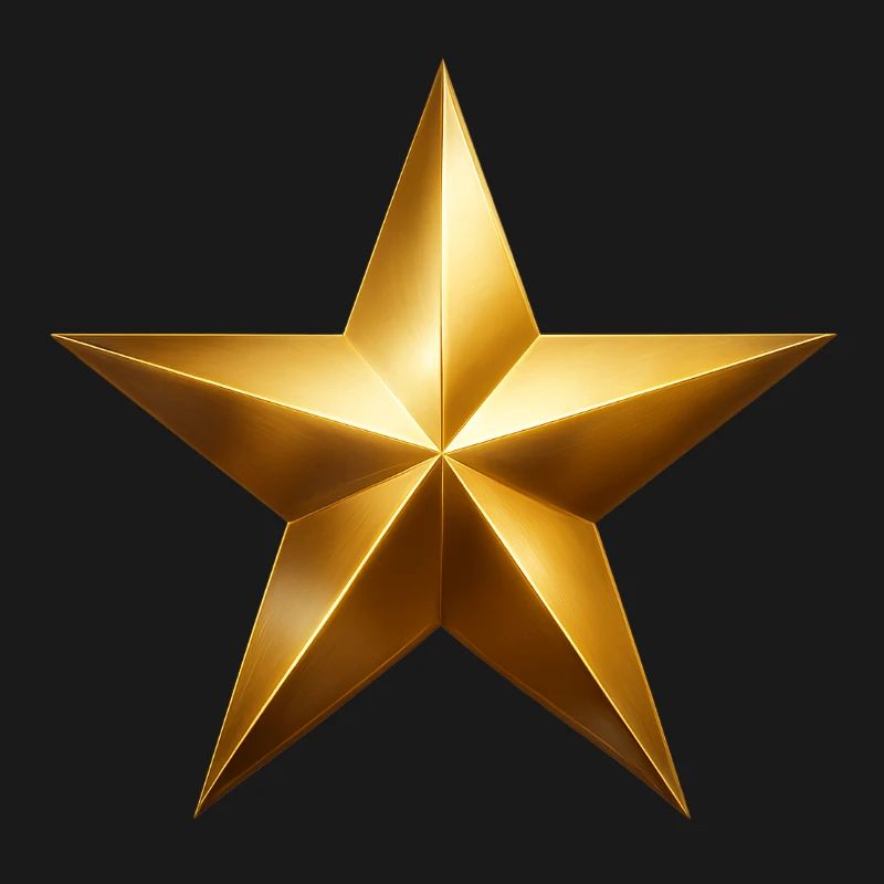 Accent étoile dorée
