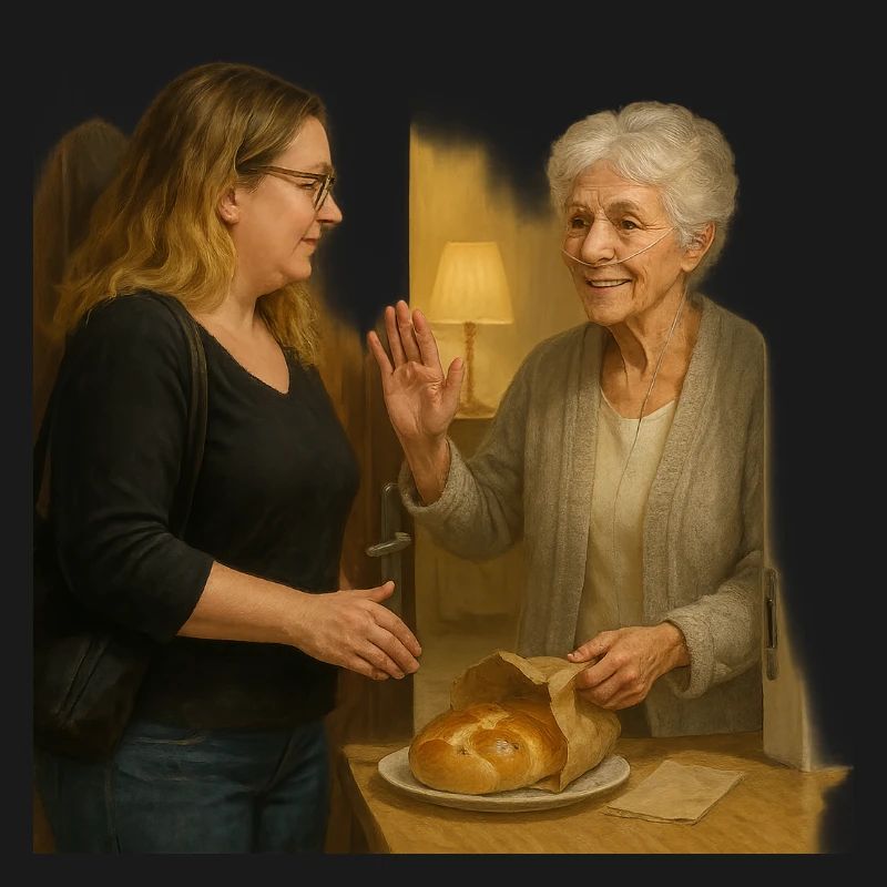 Scène de quartier conviviale