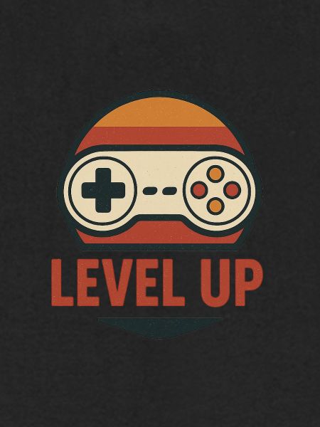 Level Up Retro Controller Grafik