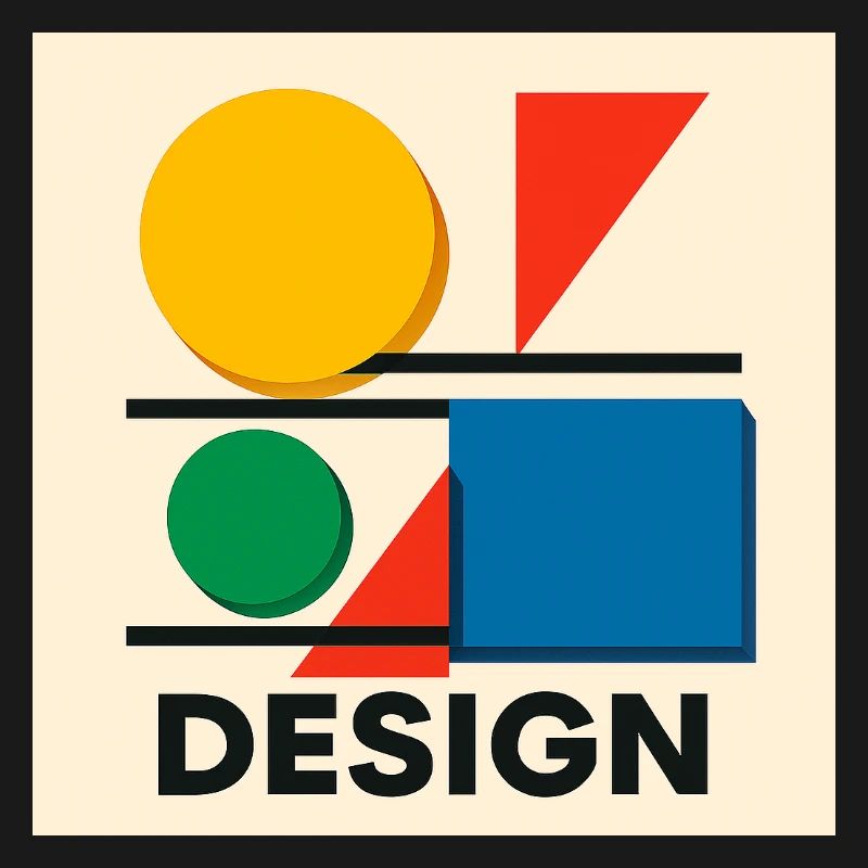 Géométrie Bauhaus Composition colorée