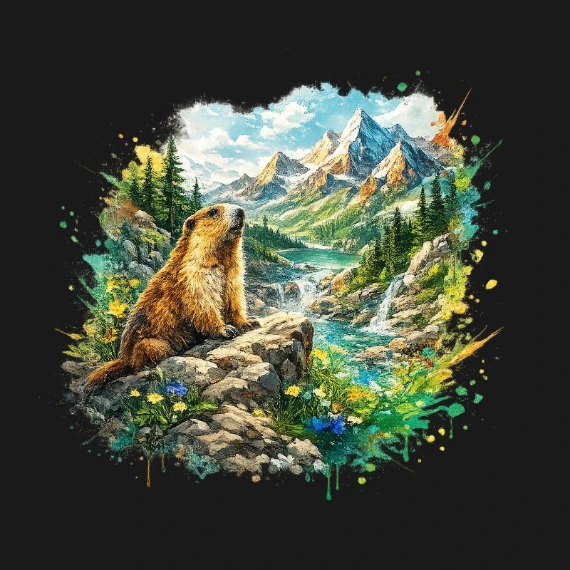 Murmeltierwaldlandschaft