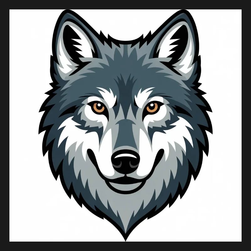 Wolf Head – stylized illustration