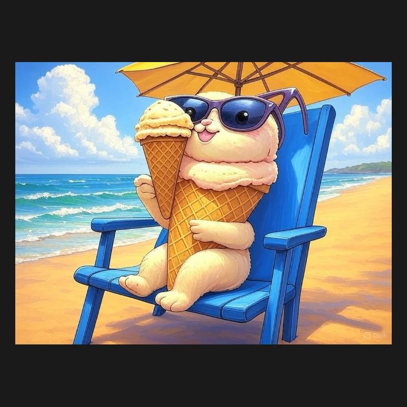Strand Bunny Eiscreme Sonnenbrille