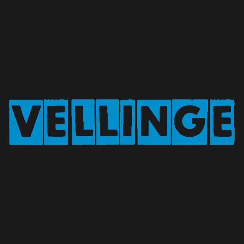 Vellinge – Blue Text Design