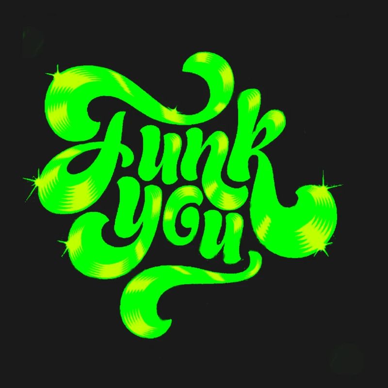 Conception de texte punk néon vert