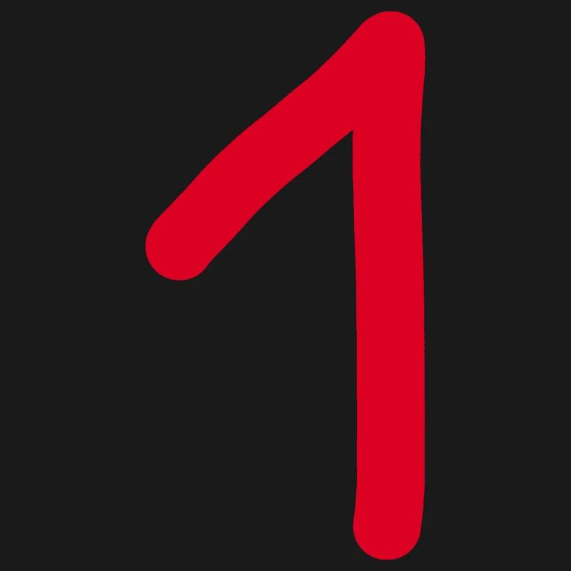 1 numéro un rouge anniversaire