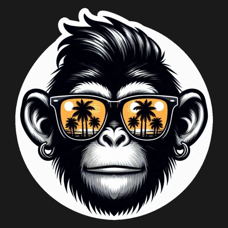 Monkey Glasses Palm Trees
