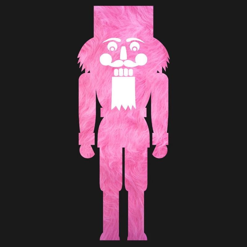 Nutcracker Plush Fluffy Christmas Pink Cool