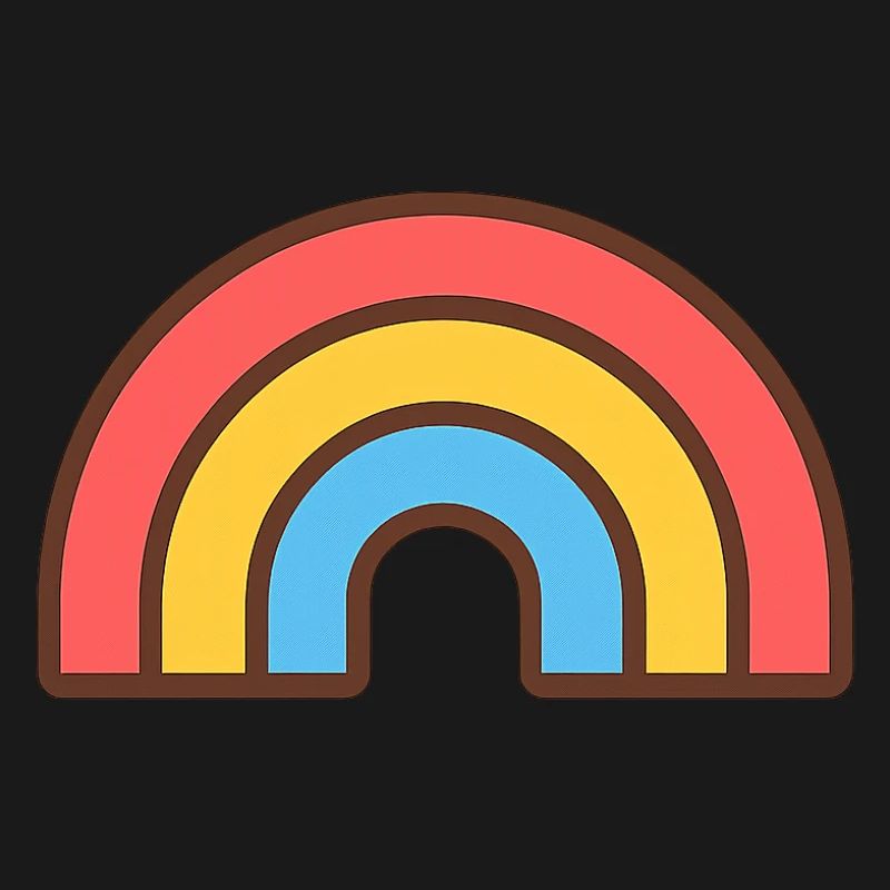 Heller Retro-Regenbogen