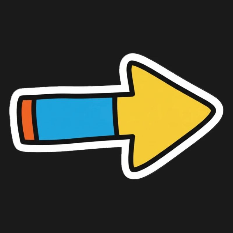 Comic Arrow Direction Right
