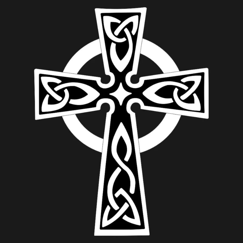 Keltisches oder Keltisches Kreuz weiß