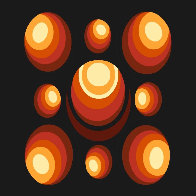 70s Wallpaper Pattern Retro Circle Pattern