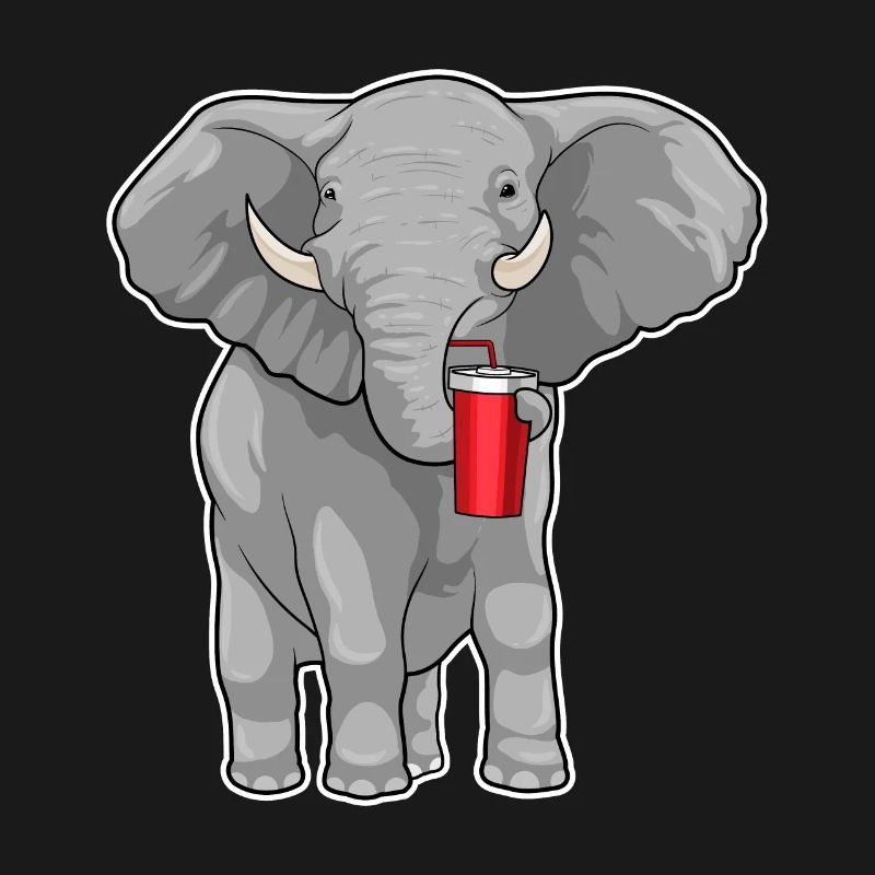 Elephant Drinking Cup