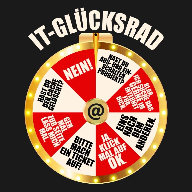 IT Support Glücksrad Service Desk IT Helpdesk Nerd