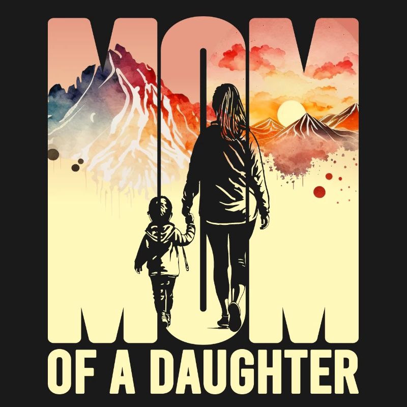 Mutter mit einer Tochter Muttertag Berge Mama Kind