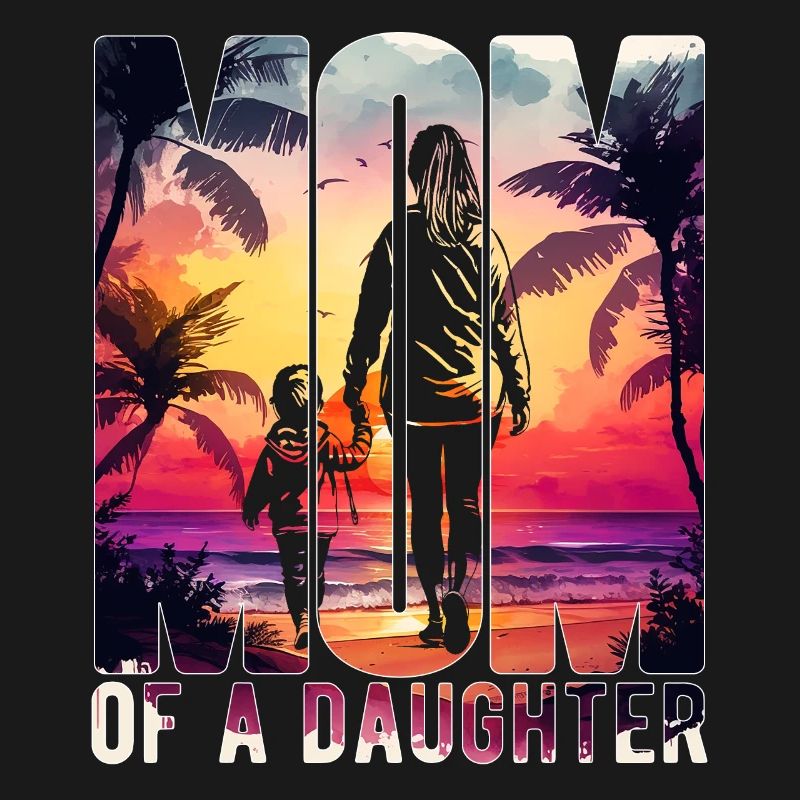 Mutter mit einer Tochter Muttertag Strand Mama