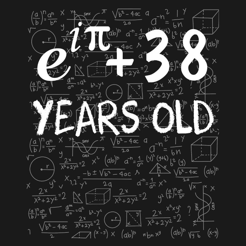 37th Birthday 37 Years Euler Identity Math Gift