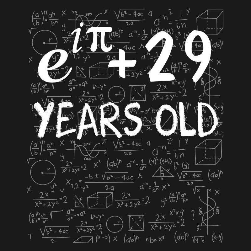 28th birthday 28 years old Euler Identity math