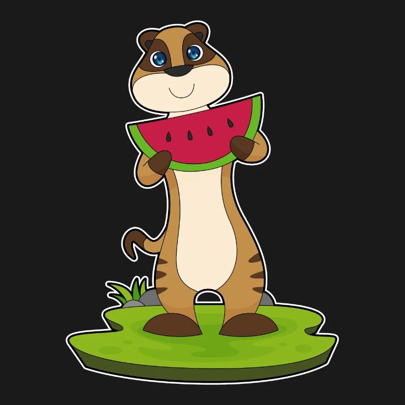 Suricate fruit de pastèque