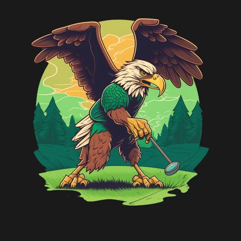 Golf-playing eagle
