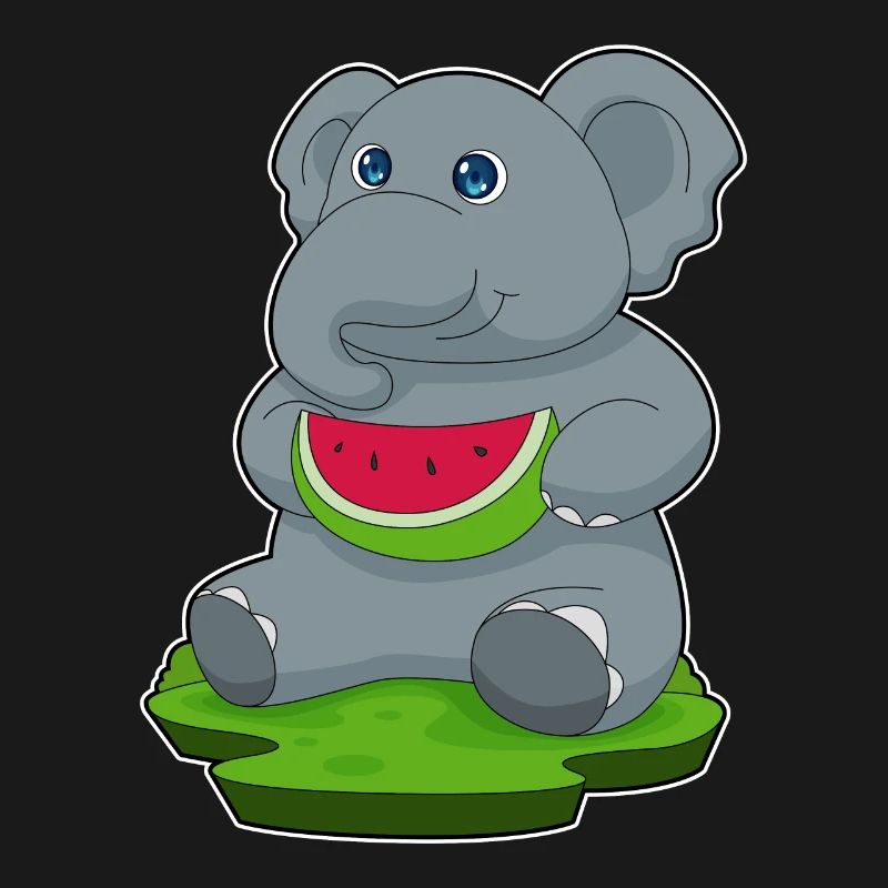 Éléphant Pastèque Fruit