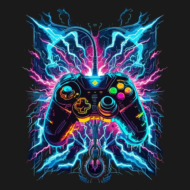 Neon Blitz Power Gaming Controller