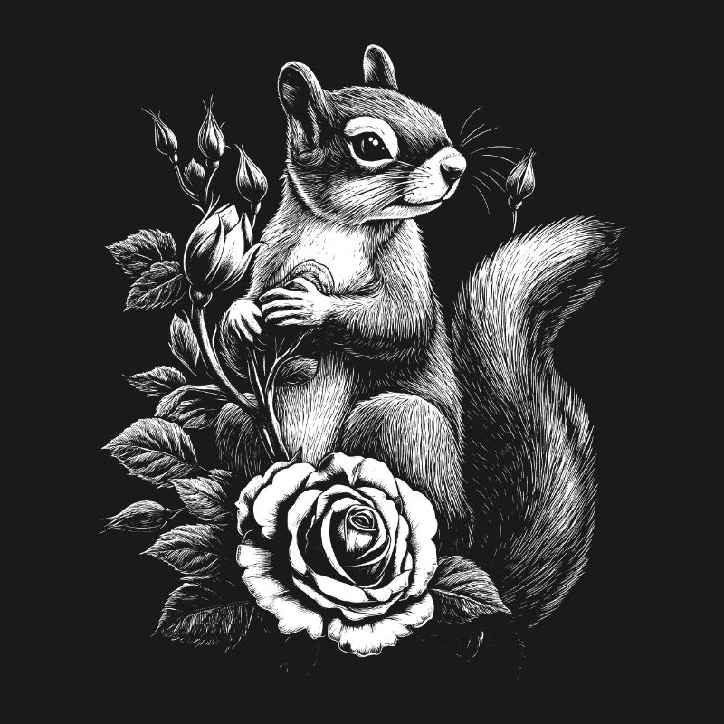 Eichhörnchen Rose Blumen Ästhetik Hörnchen