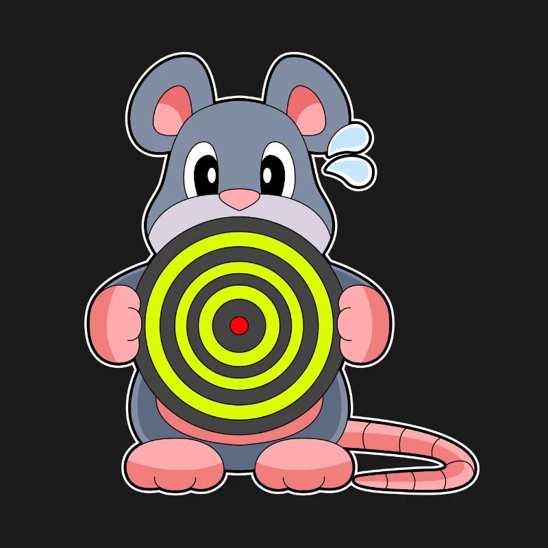 Cible de fléchettes de souris