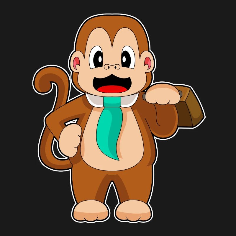 Monkey Entrepreneur Porte-documents